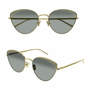 Chic Gold Women's Sunglasses with Gray Lenses